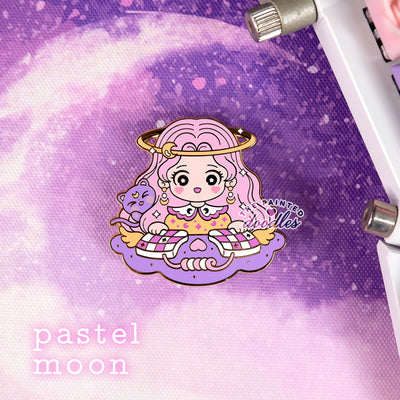 Magical Keeb Enamel Pin: Pastel Moon