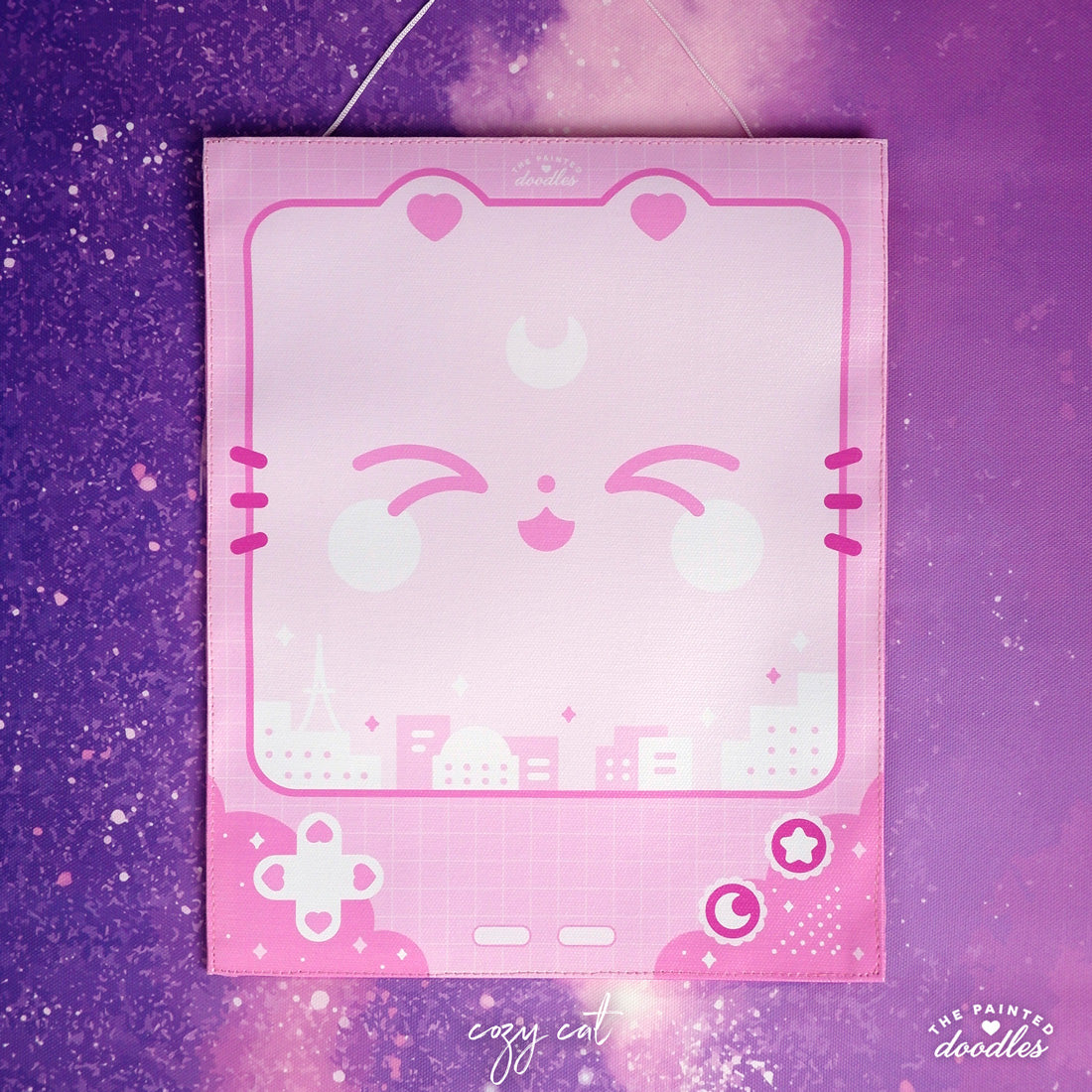 Cozy Cat Pin Banner: Pink (Banner only)