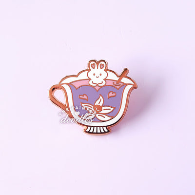 RIGHT SIDE Tea Buns Collar Pin (Single Cup)